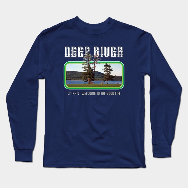 Centennial Rock Deep River (retro view) Long Sleeve T-Shirt by MrMikeBax